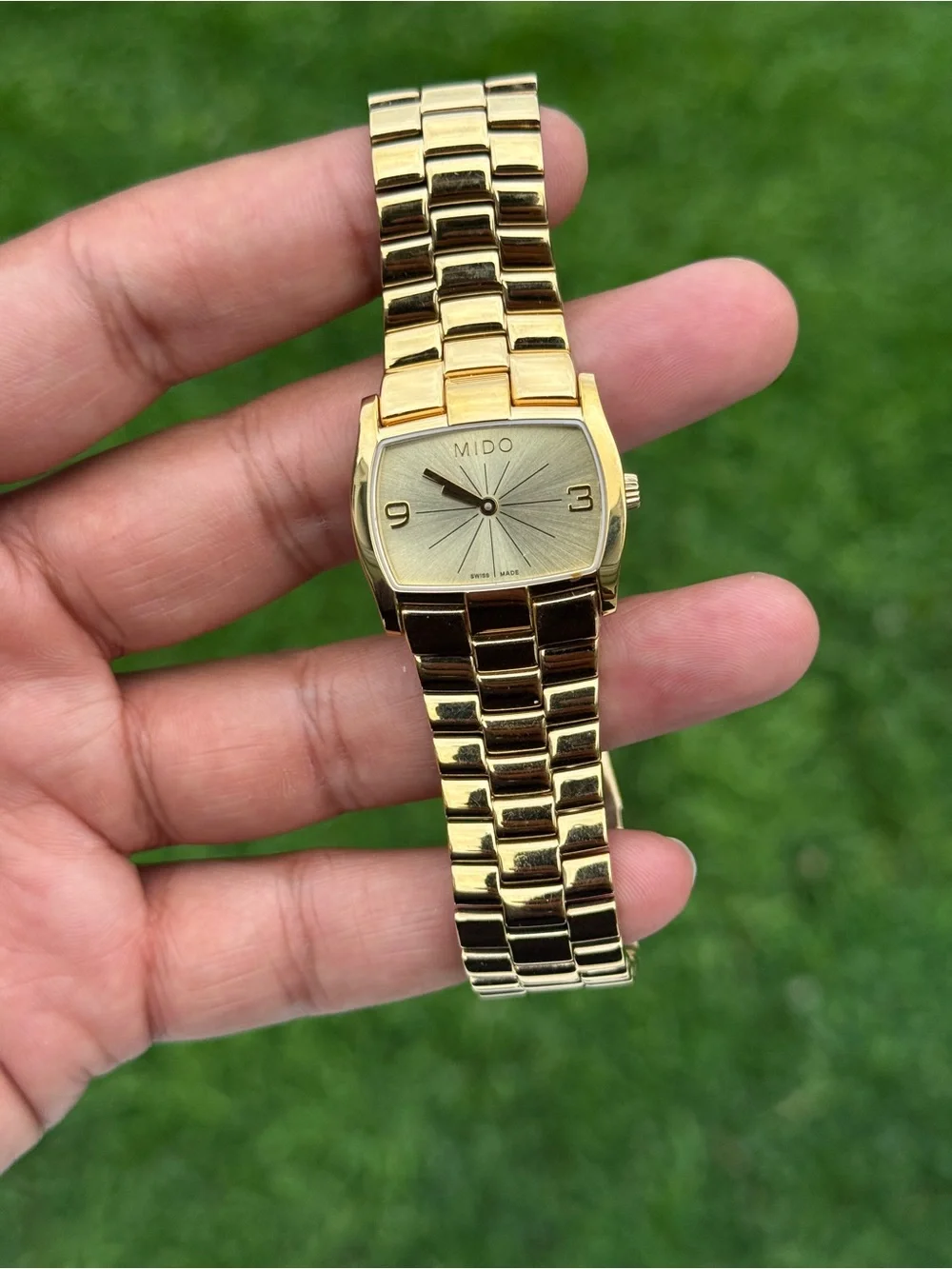 MIDO Romantique Ladies gold Watch unique bracelet